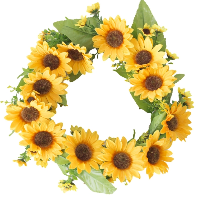 Künstlicher Garland Leaves Plant-Sonnenblumenkranz für Inneneinrichtung