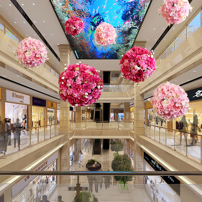 Plastikfaux pflanzt Topiary-Blumen-Gras-Ball für Heiratsinneneinrichtung